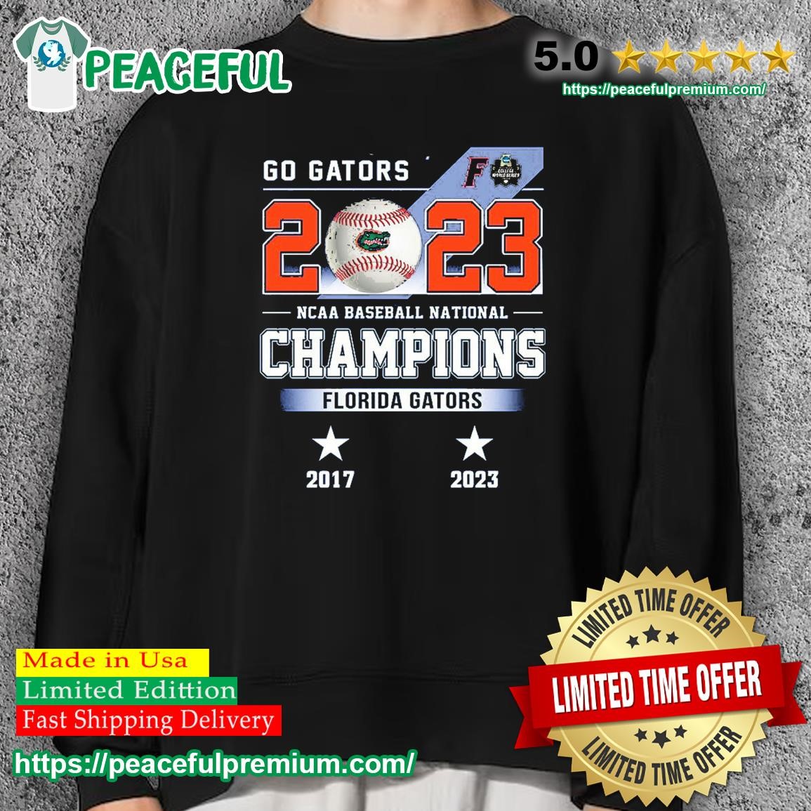 Go Gators 2023 NCAA Baseball National Champions Baseball Jersey - Growkoc