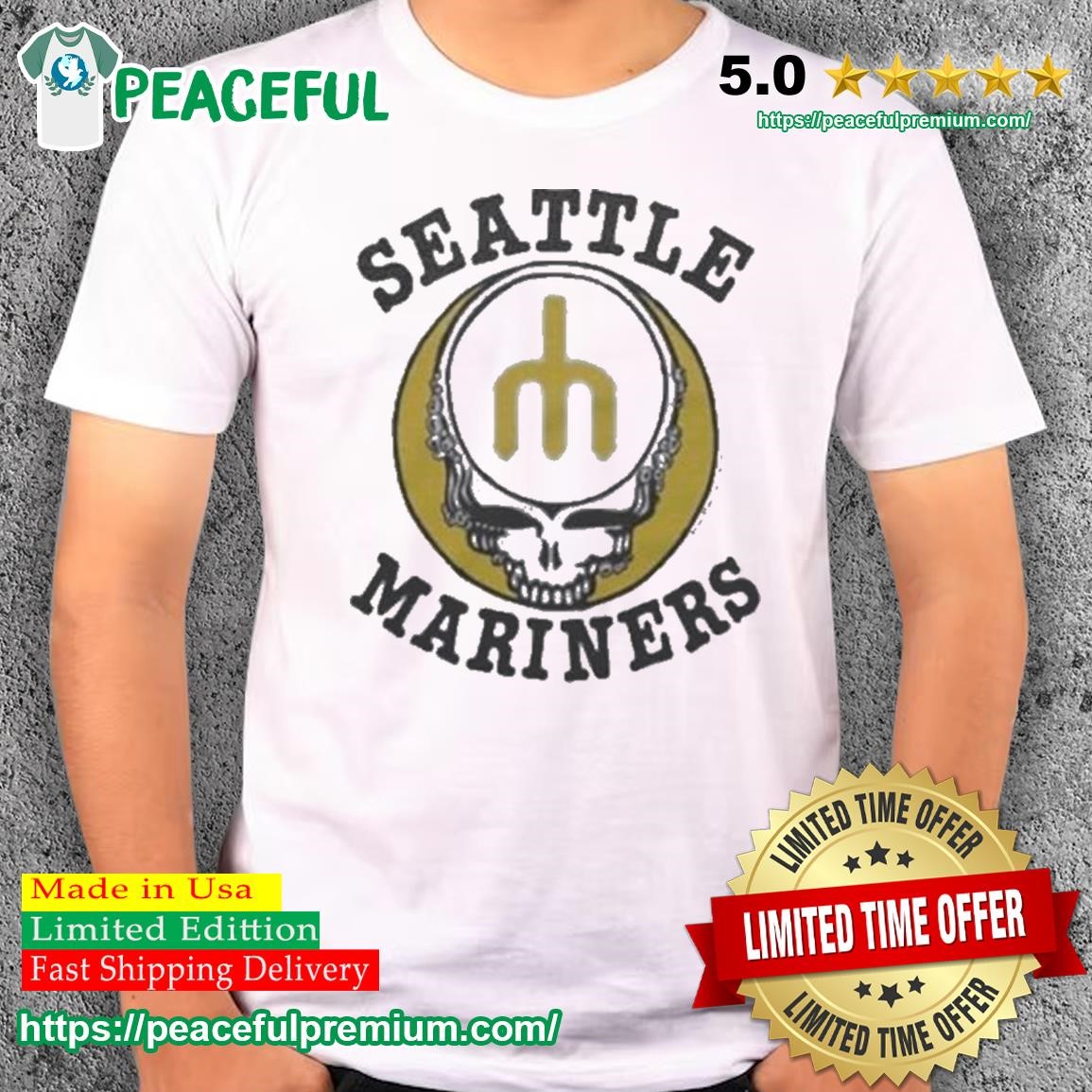 MLB Seattle Mariners GD Steal Your Base Navy Athletic T-Shirt Tee