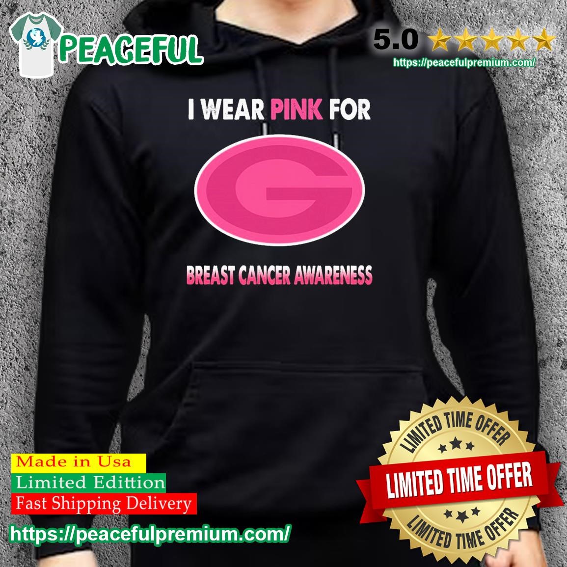 Green Bay Packers I Wear Pink For Breast Cancer Awareness Shirt, hoodie,  sweater, long sleeve and tank top