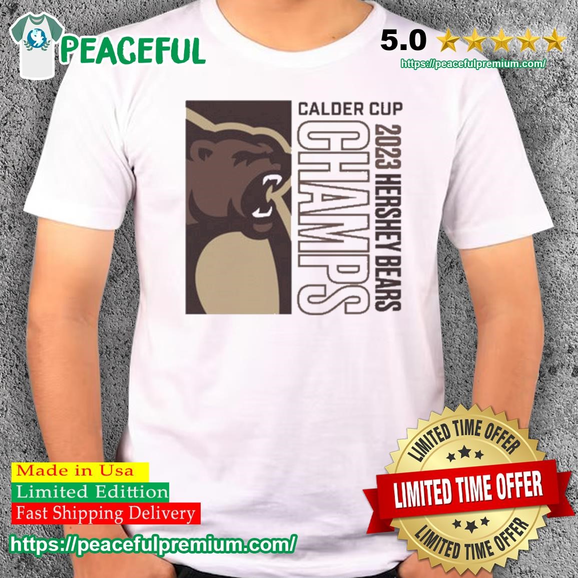 Hershey Bears 2023 Calder Cup Champions Toddler Icon Short Sleeve T-Sh –