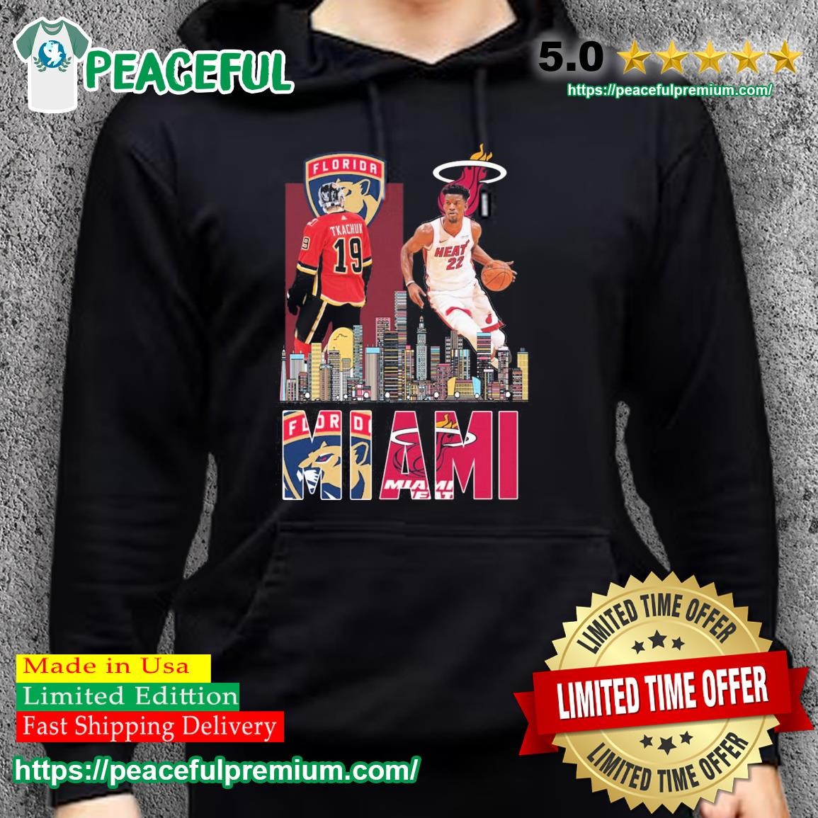 Miami Sports Skyline Matthew Tkachuk Jimmy Butler And Tua Tagovailoa  Signatures Shirt