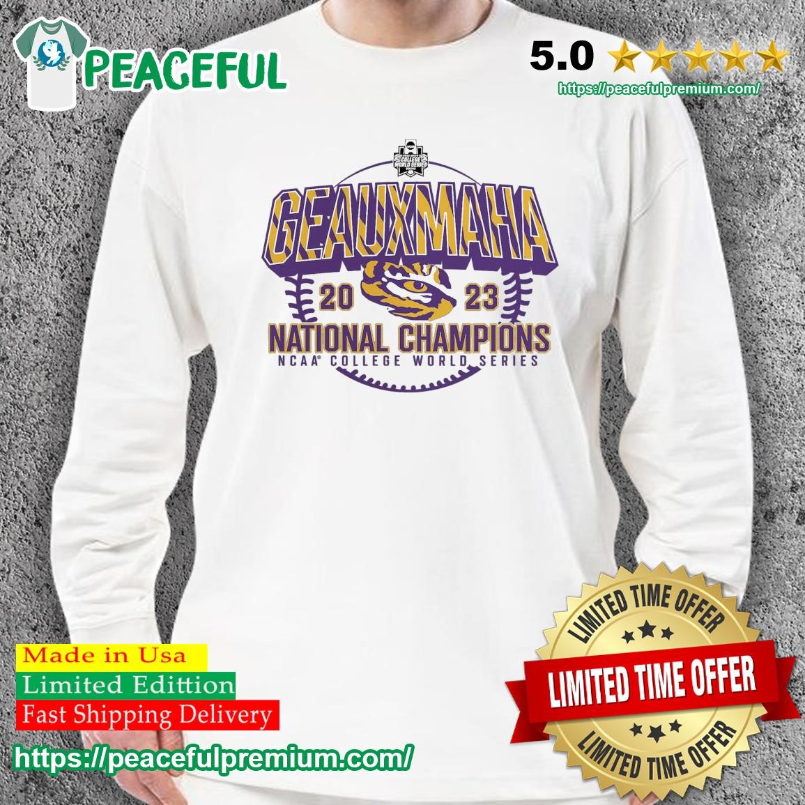 Geauxmaha LSU Tigers Baseball World Series Champions Tee Shirt