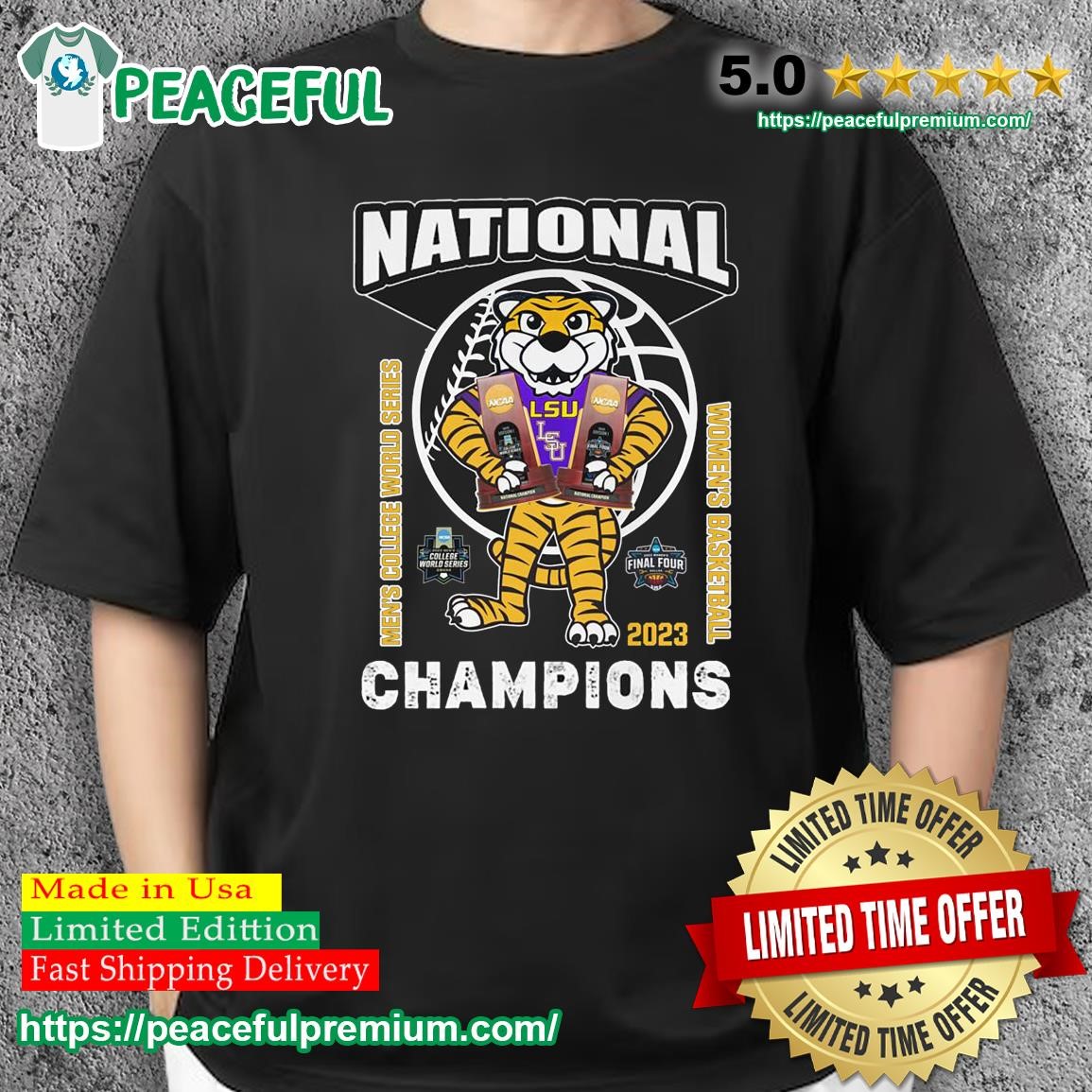  LSU Tigers National Champs 2023 Baseball Year of the Tigers T- Shirt : Sports & Outdoors