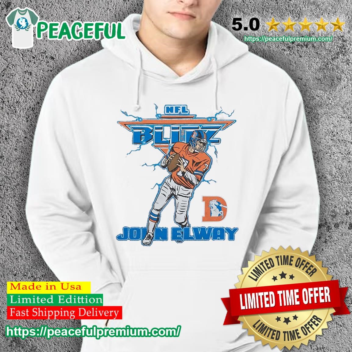 Nfl blitz denver broncos john elway shirt, hoodie, sweater, long