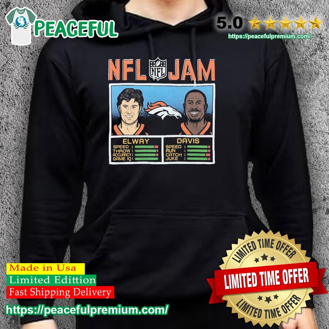 NFL Jam Denver Broncos John Elway And Terrell Davis Shirt, hoodie