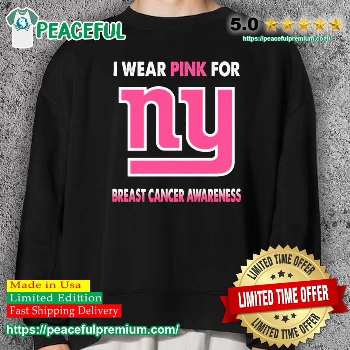 New York Giants I Wear Pink For Breast Cancer Awareness Shirt, hoodie,  sweater, long sleeve and tank top