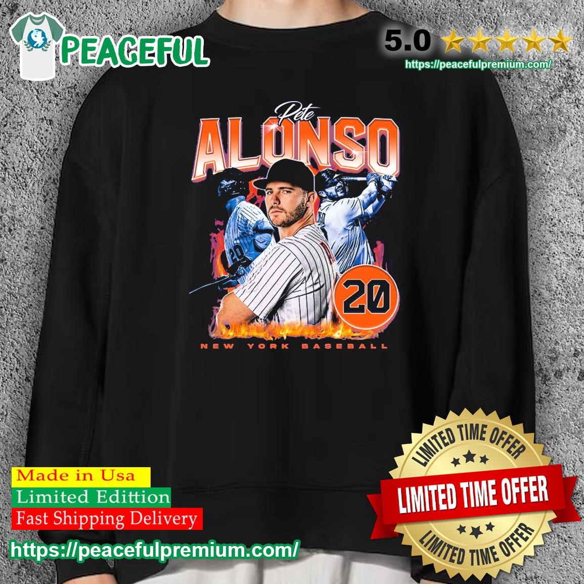 Retro Pete Alonso Baseball Apparel Essential Polar T-Shirt