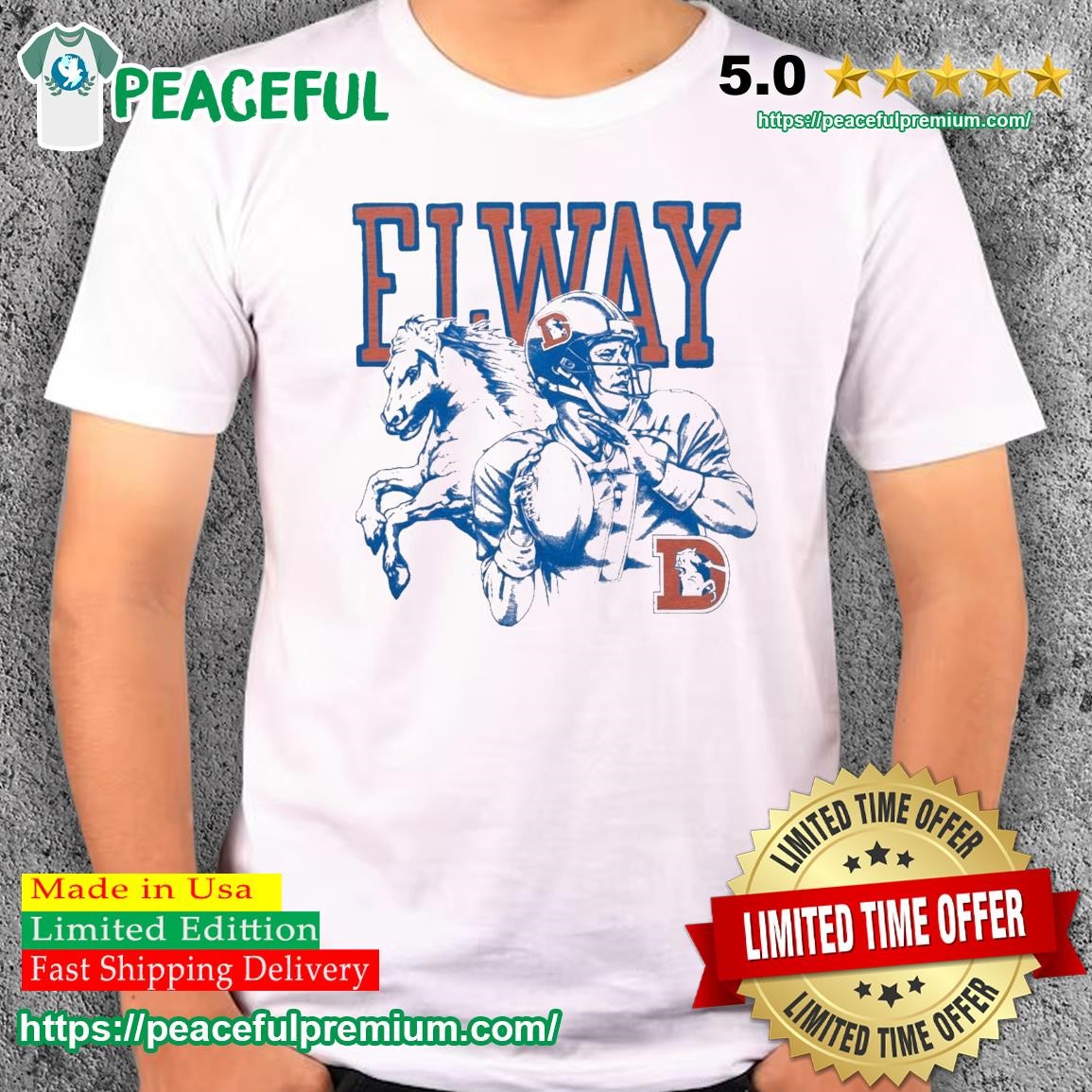 Broncos John Elway Logo T-shirt