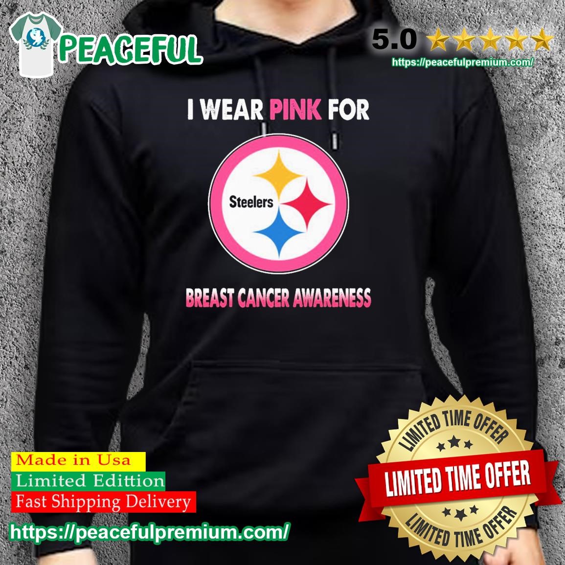 Pittsburgh Steelers I Wear Pink For Breast Cancer Awareness Shirt