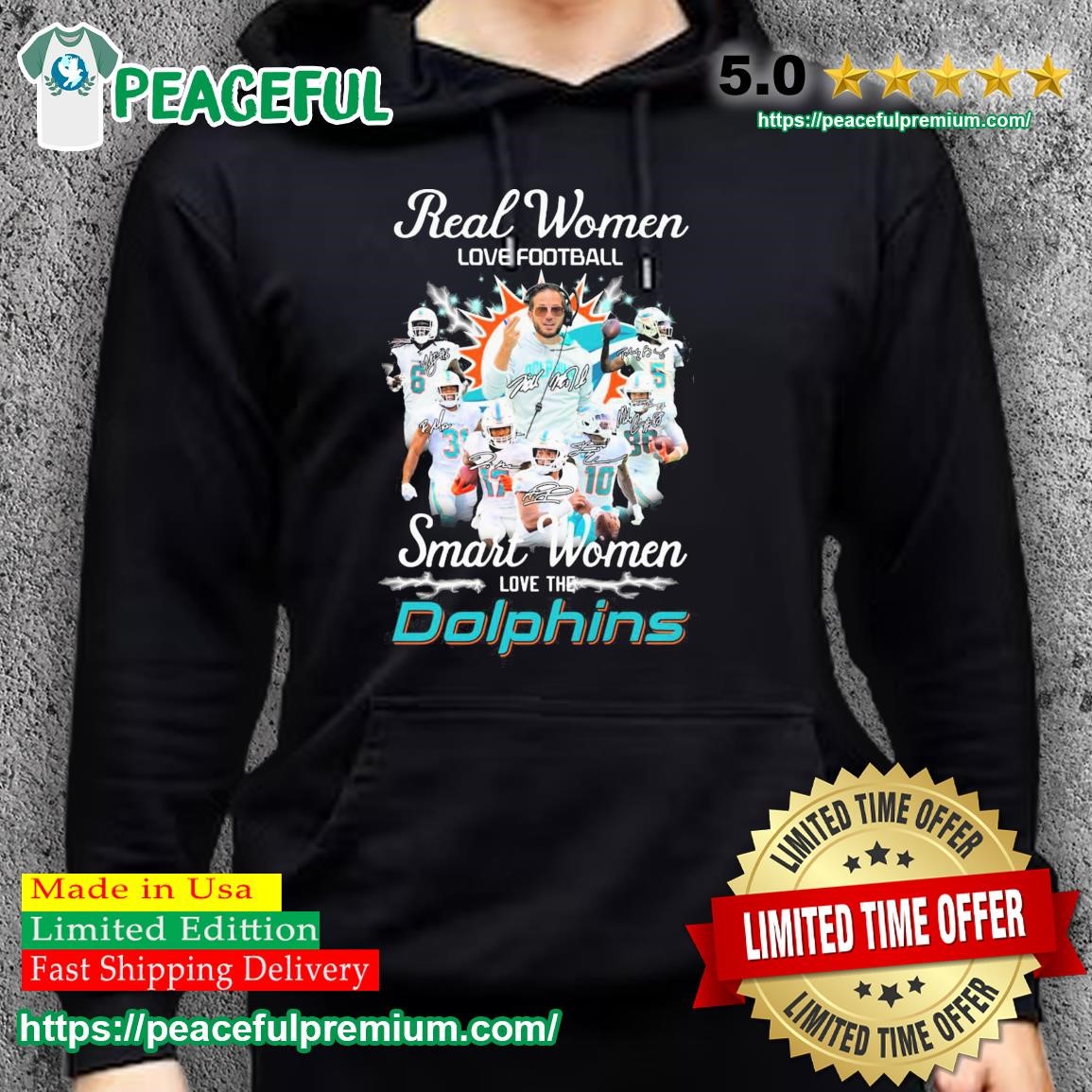 Real women love football smart women love the miamI dolphins logo