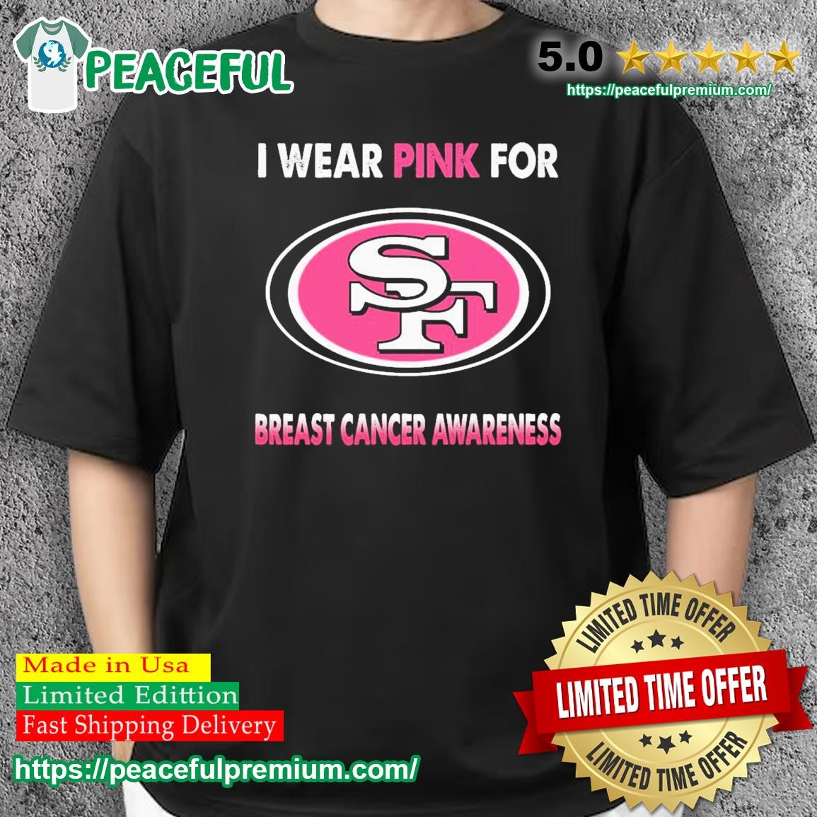 San Francisco 49ers I Wear Pink For Breast Cancer Awareness Shirt, hoodie,  sweater, long sleeve and tank top