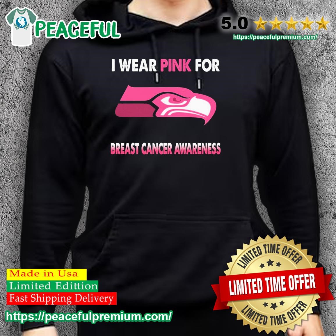 Seattle Seahawks I Wear Pink For Breast Cancer Awareness Shirt, hoodie,  sweater, long sleeve and tank top