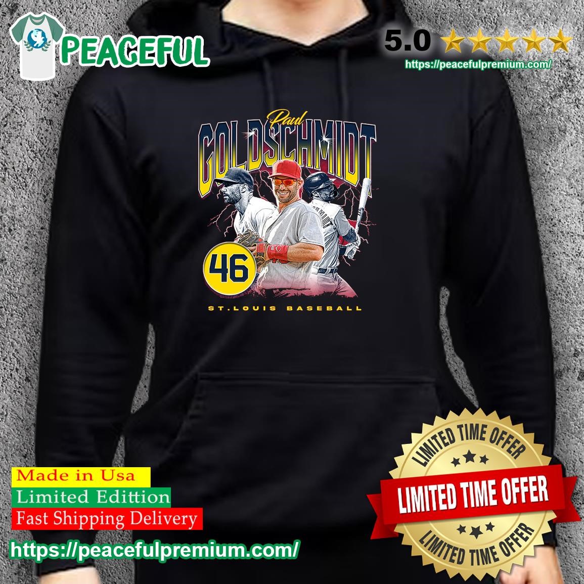 Paul Goldschmidt T-Shirt, St. Louis Baseball Men's Premium T-Shirt