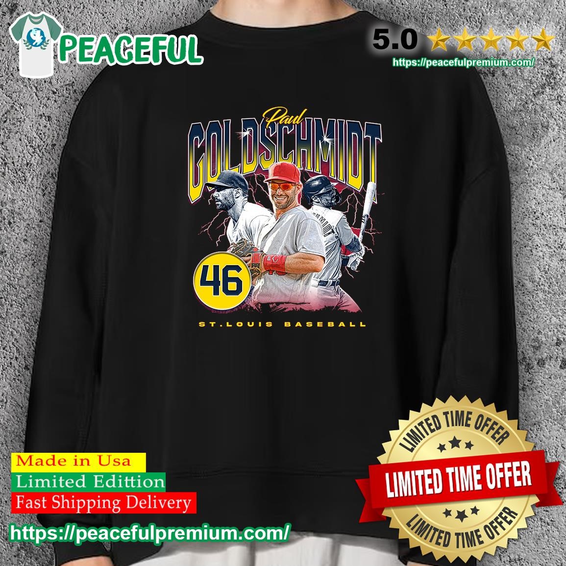 Paul Goldschmidt Retro 90s St Louis Baseball shirt, hoodie, sweater, long  sleeve and tank top