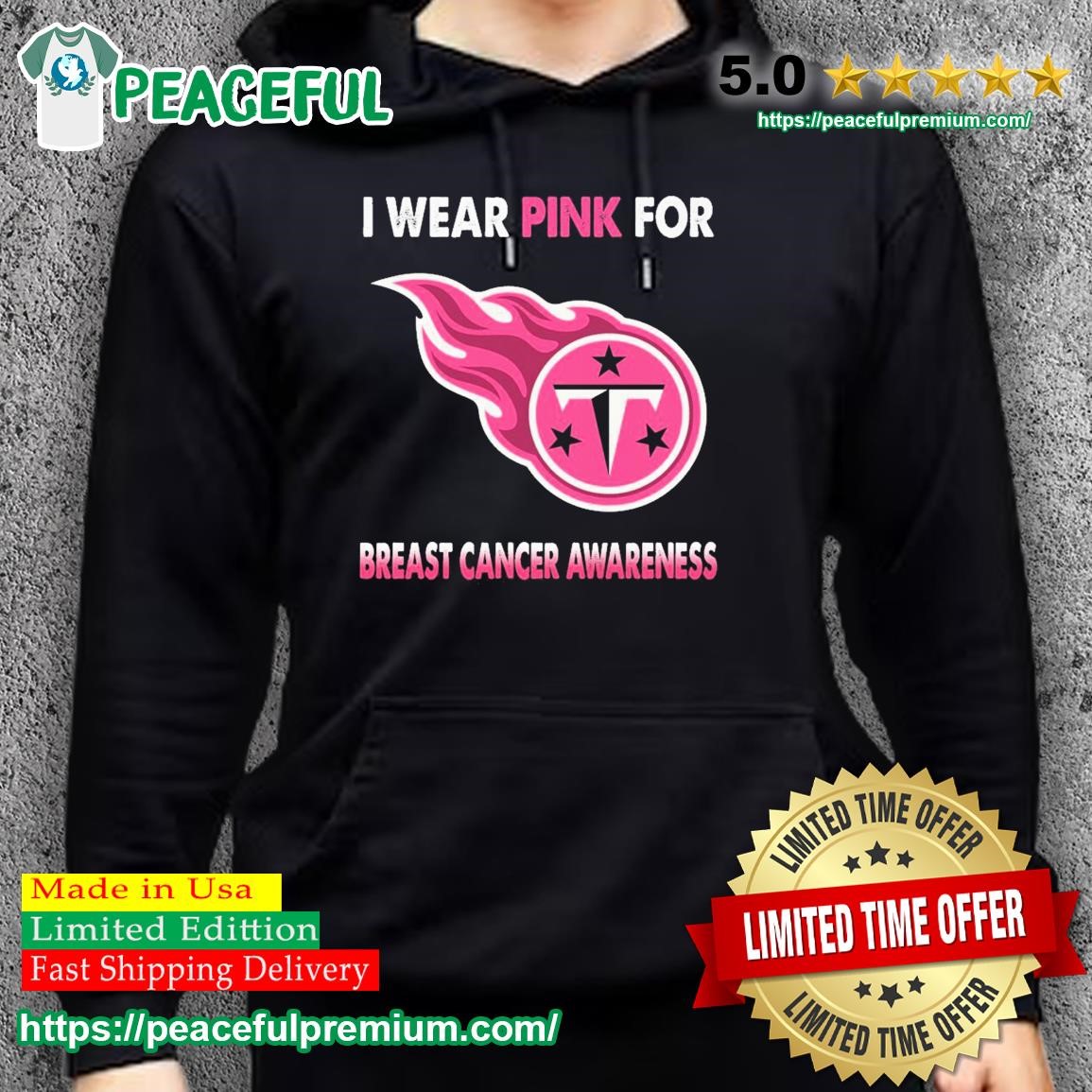 Tennessee Titans I Wear Pink For Breast Cancer Awareness Shirt