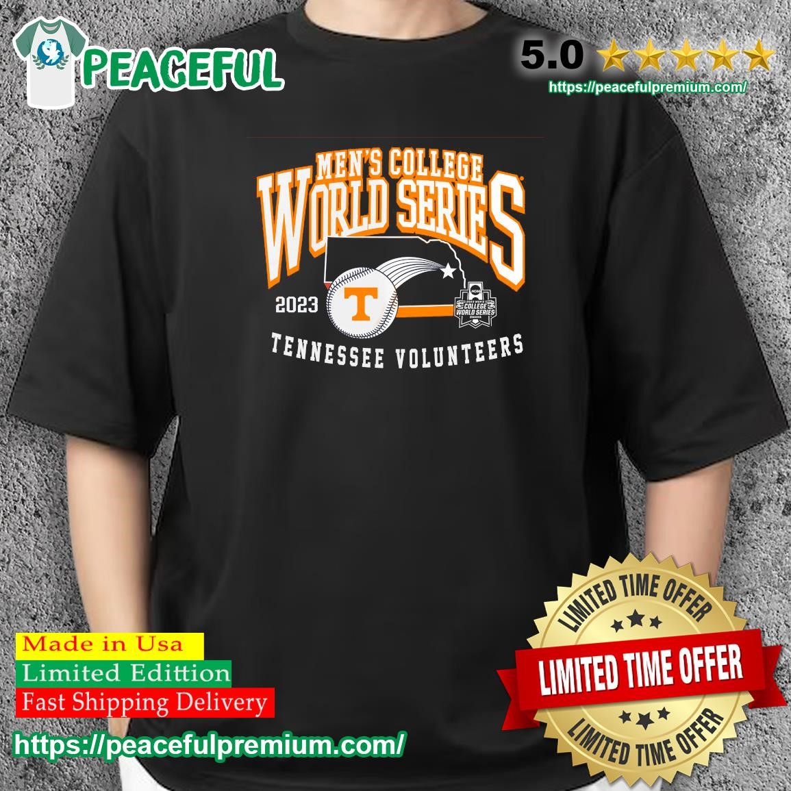 Tennessee Volunteers 2023 Ncaa Men's Baseball College World Series Shirt