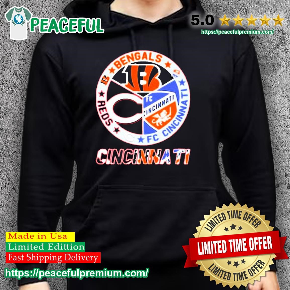 Majestic, Tops, Womens Cincinnati Bengals Hoodie Pullover