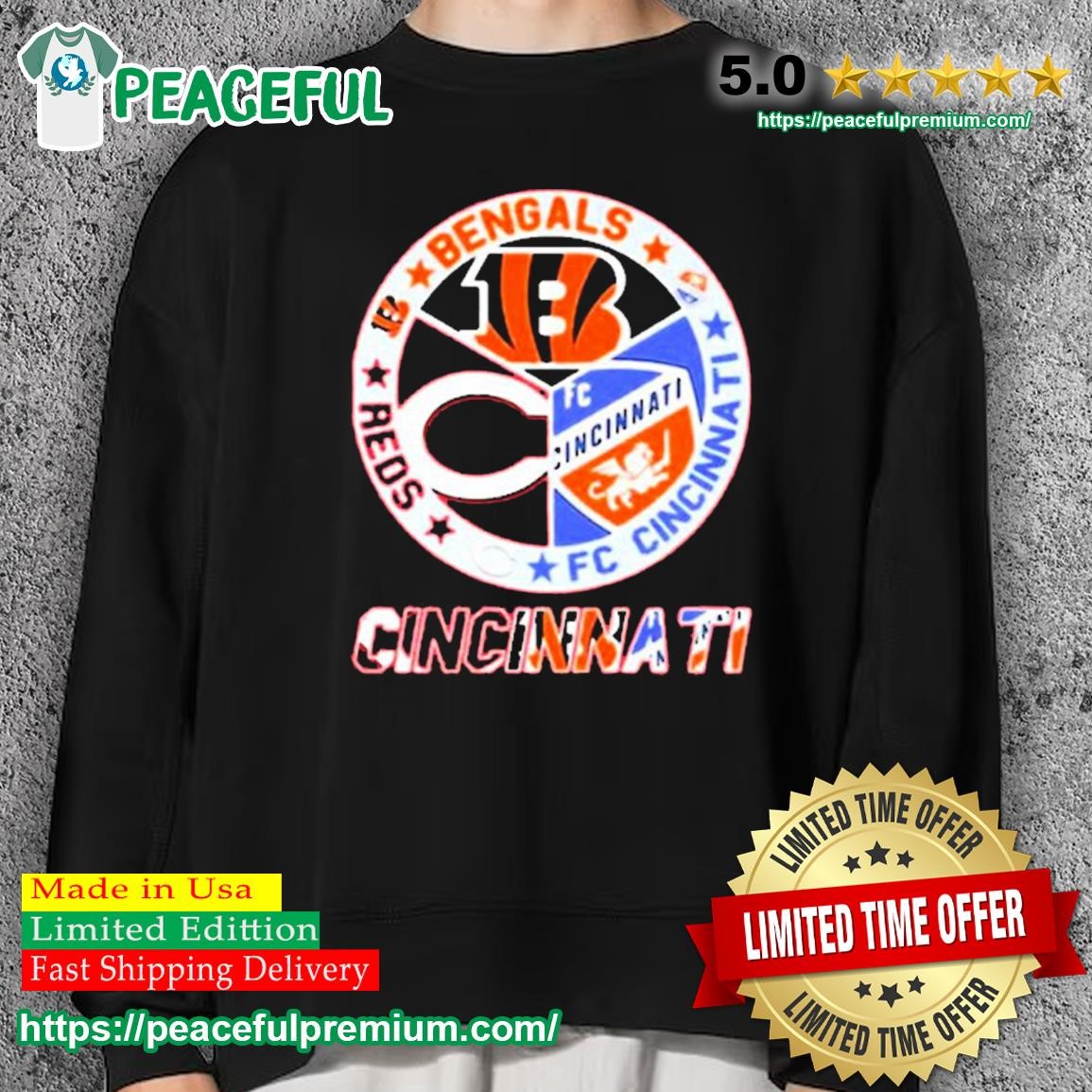 Apparel Women's Cincinnati Bengals Circle Logo Pullover Hoodie