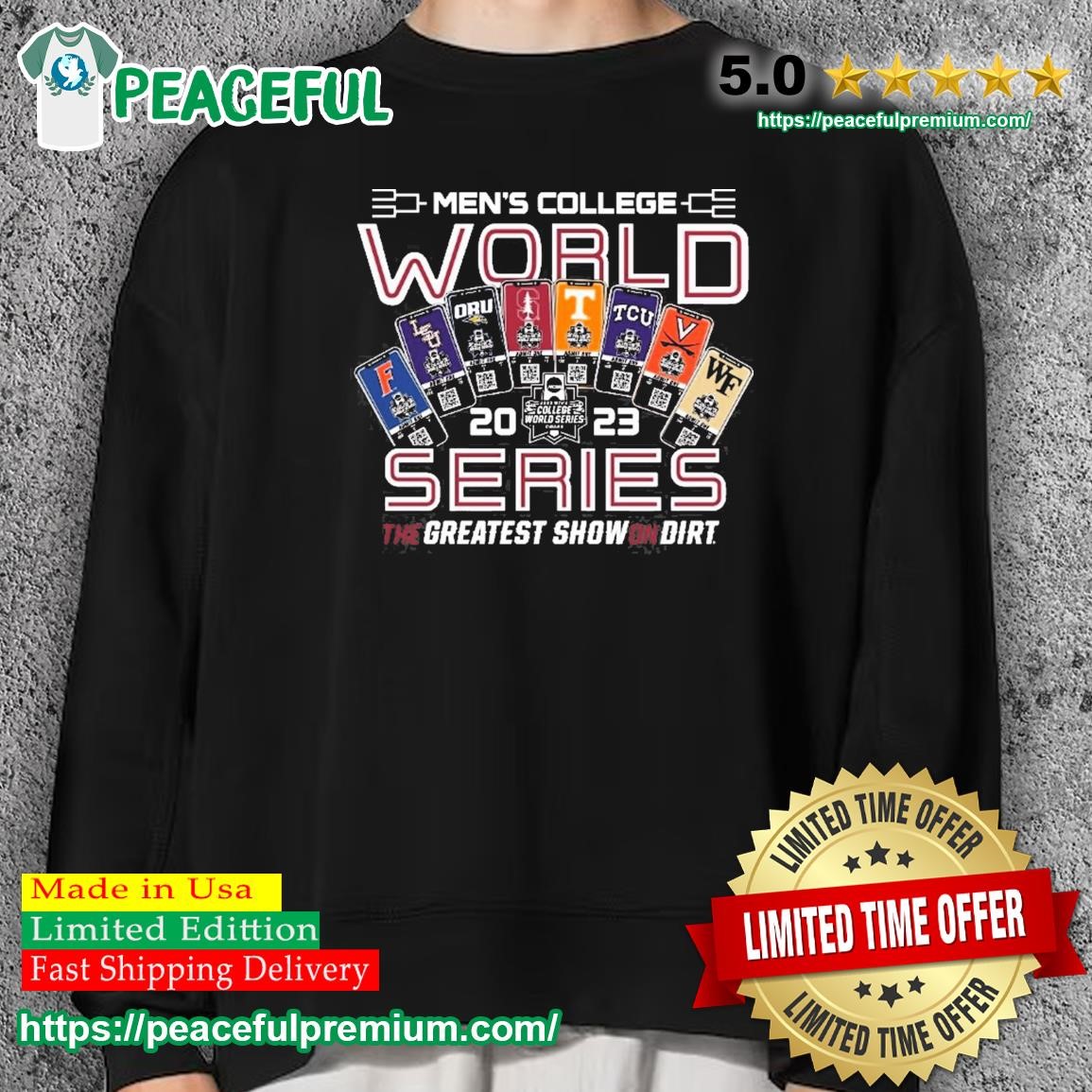 The Greatest Show On Dirt Eight Teams 2023 College World Series Bound Shirt sweater.jpg