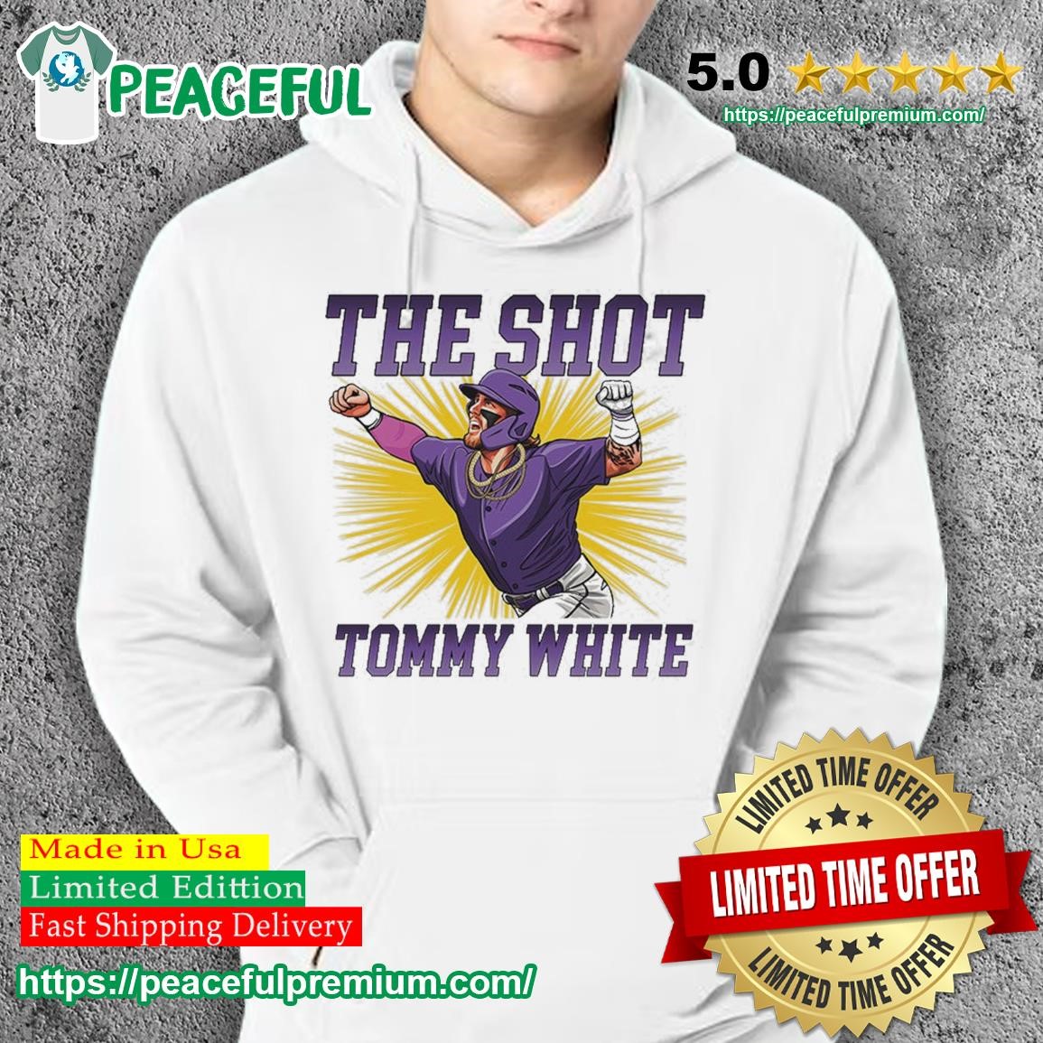 The Shot Tommy White LSU Tigers Shirt hoodie.jpg