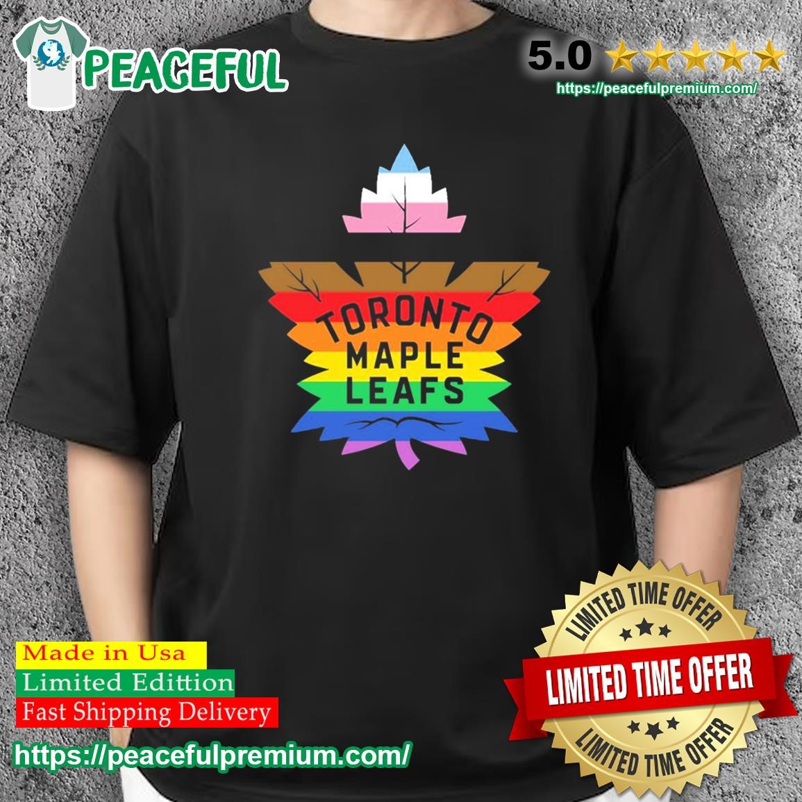 Toronto Maple Leafs Love All Hate None Pride 2023 Hoodied
