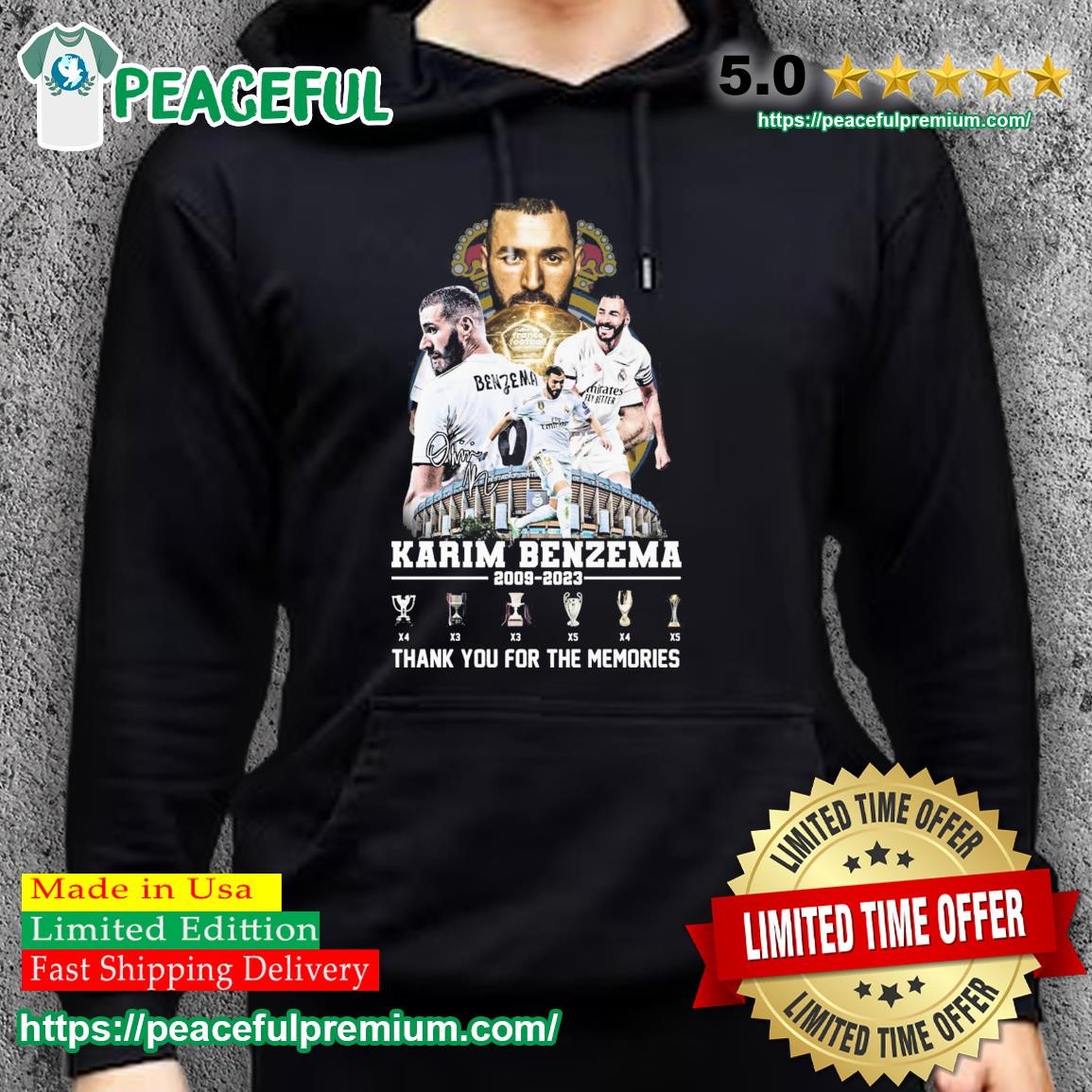 Karim Benzema Real Madrid 2009 – 2023 Thank You For The Memories Shirt,  hoodie, sweater, long sleeve and tank top