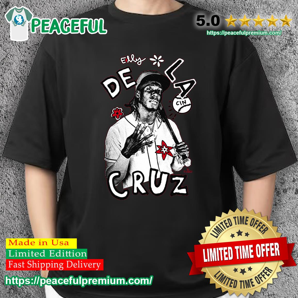 Shirts, Cincinnati Reds Elly De La Cruz Gray Jersey