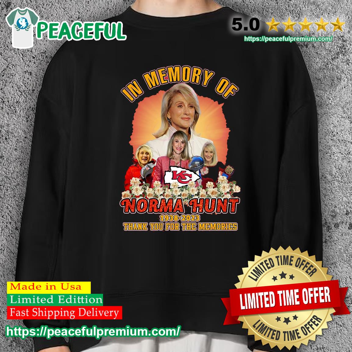 In memory of Norma Hunt Kansas City Chiefs women's 1938 2023 shirt, hoodie,  sweater, long sleeve and tank top