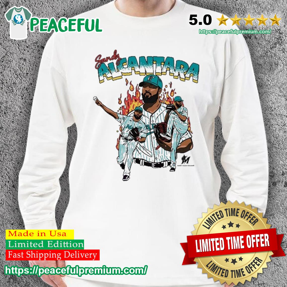 Official Sandy Alcantara Miami Marlins Jersey, Sandy Alcantara Shirts,  Marlins Apparel, Sandy Alcantara Gear