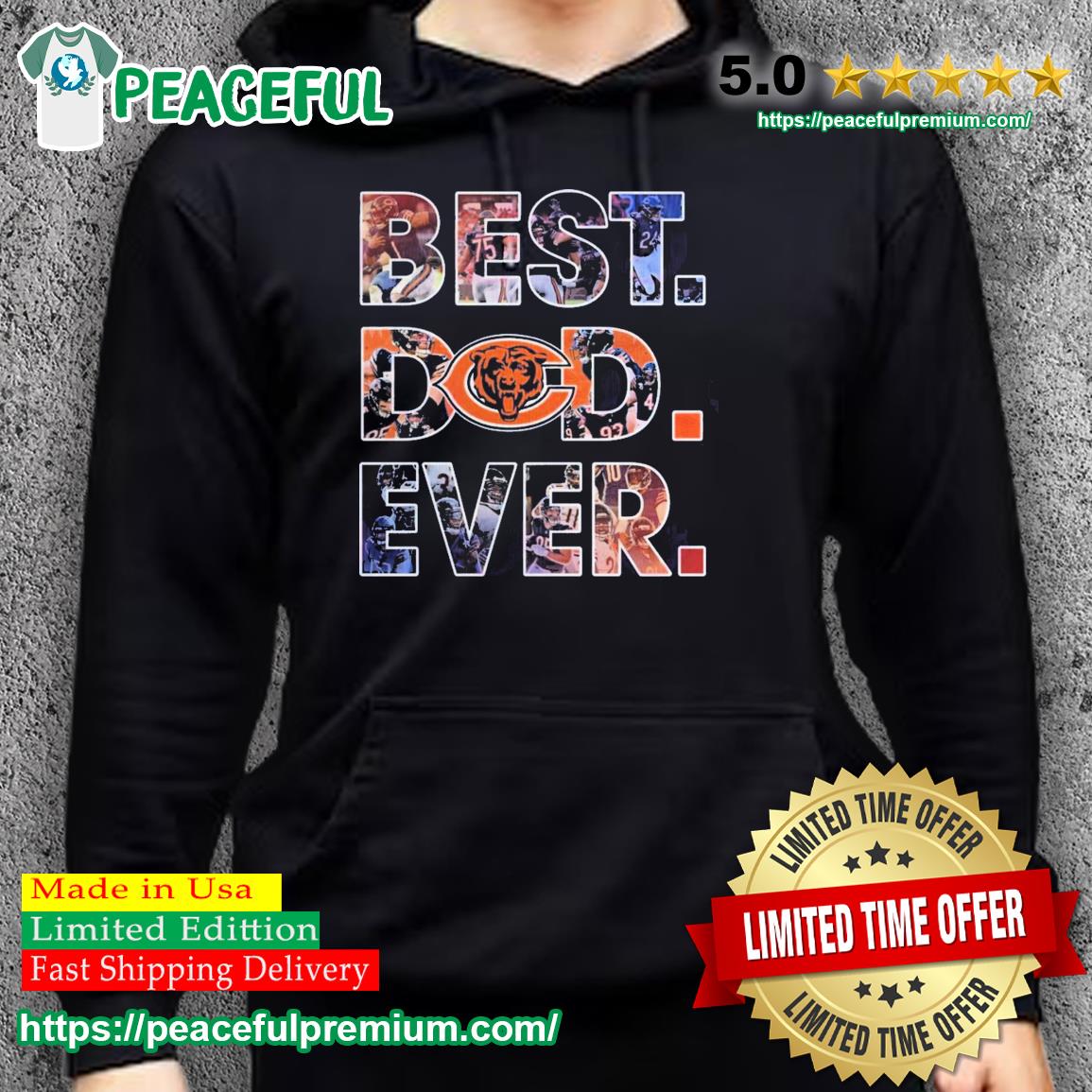 Chicago Bears Best Dad Ever Shirt - High-Quality Printed Brand