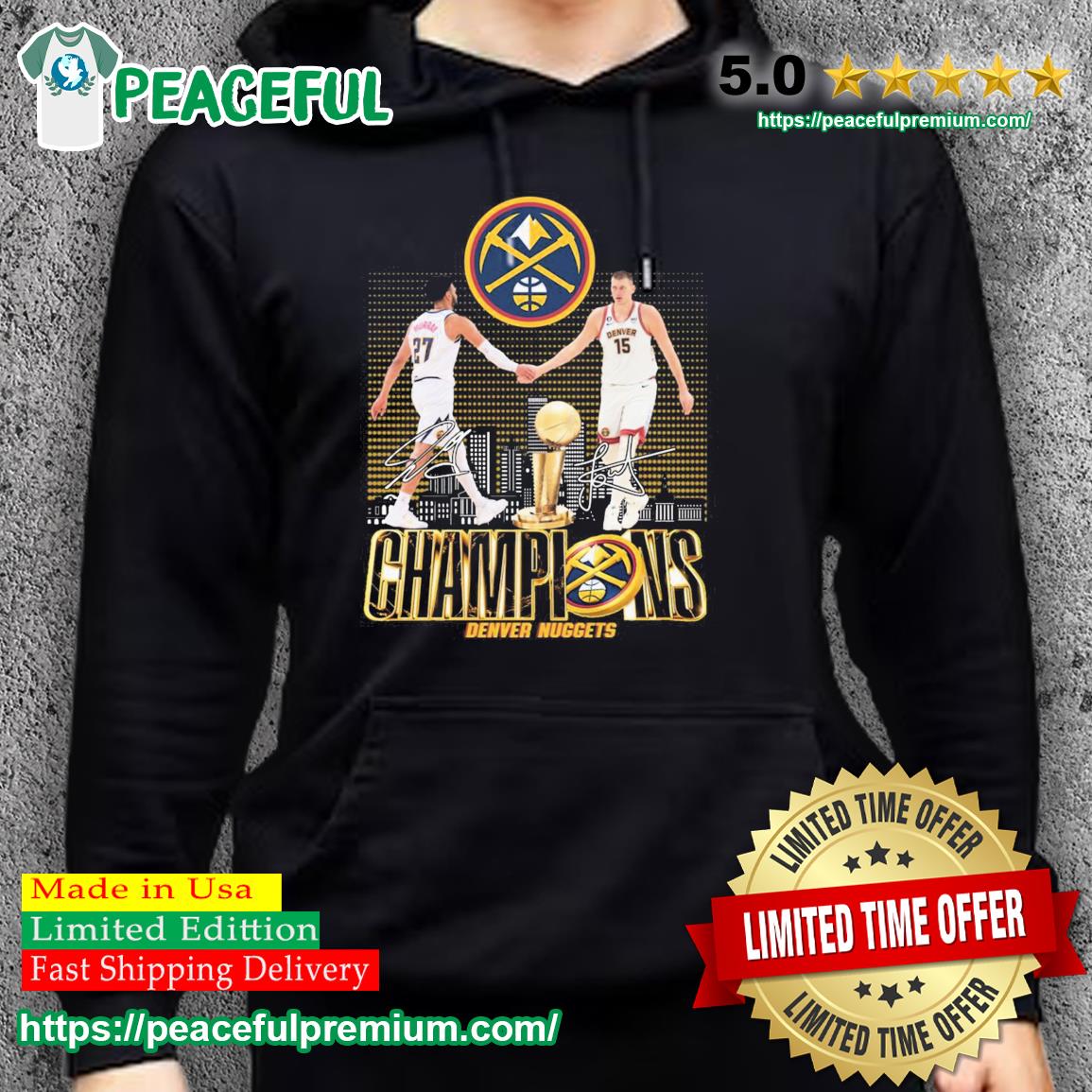 Denver Nuggets NBA Champions Slip Graphic T-Shirt - Mens