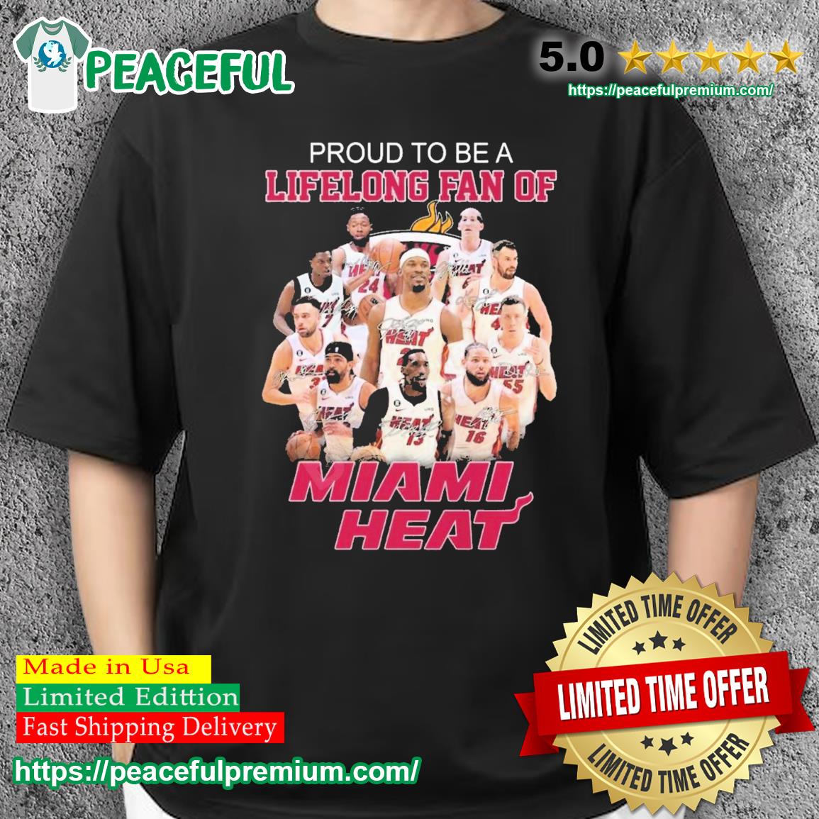 Proud To Be A Lifelong Fan Of Miami Heat T Shirt - Growkoc