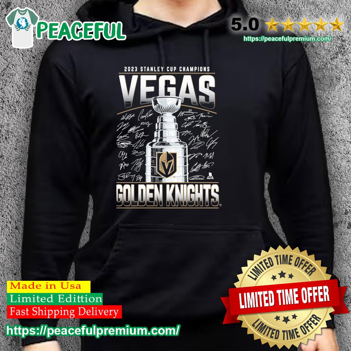 Vegas Golden Knights 2023 Stanley Cup Champions All Signatures Team Roster  Shirt, hoodie, sweater, long sleeve and tank top
