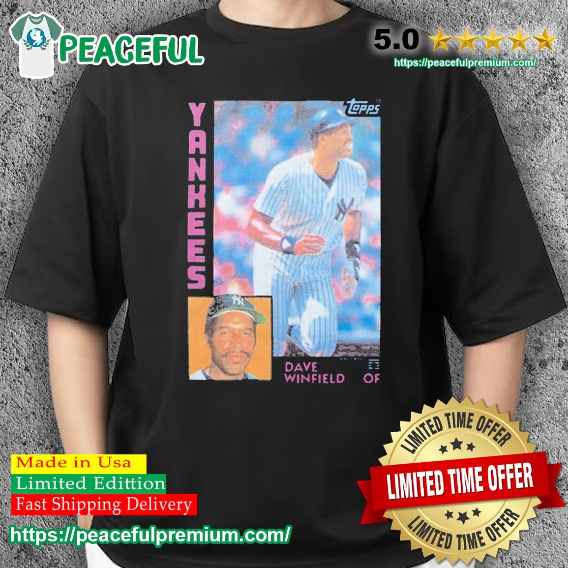 1984 Topps Baseball Dave Winfield Yankees Shirt