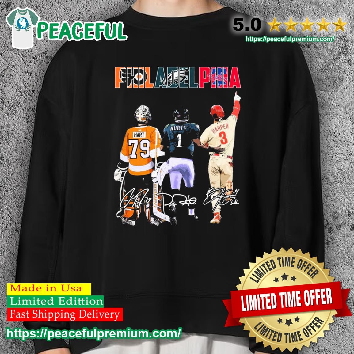 2023 Philadelphia Flyers Carter Hart Jalen Hurts And Bryce Harper  Signatures Shirt, hoodie, sweater, long sleeve and tank top