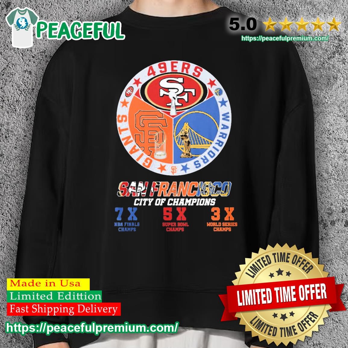 49ers, Giants And Warriors San Francisco City Of Champions Shirt