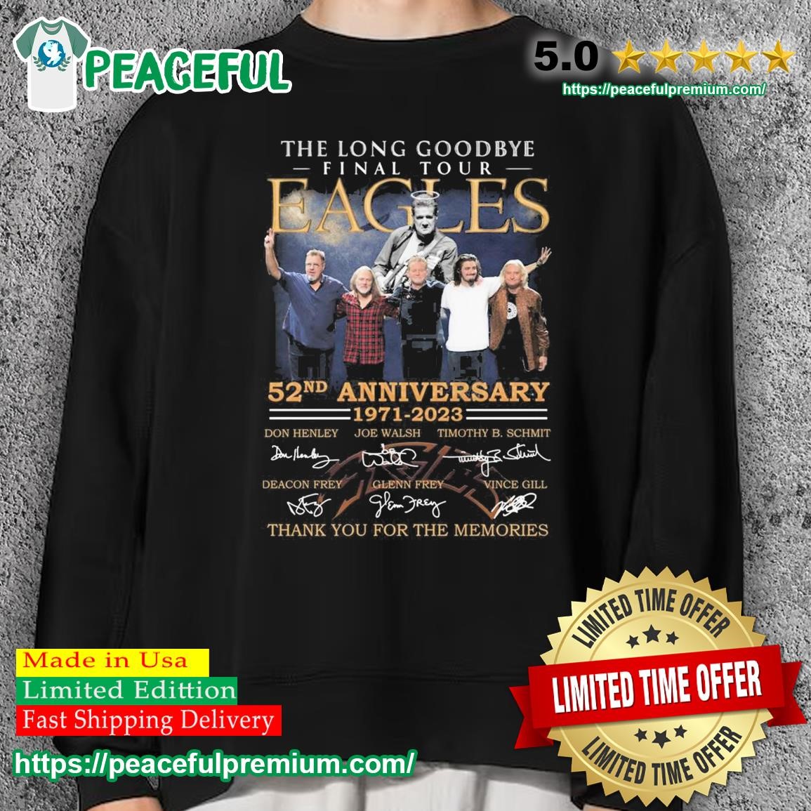 The Eagles Band 2023: the Long Goodbye Final Tour Sweatshirt 