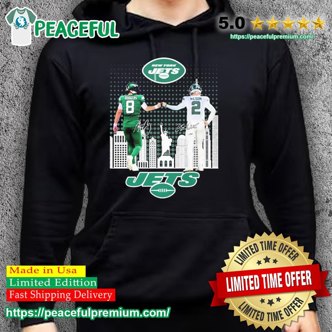 8 Aaron Rodgers New York Jets signature shirt, hoodie, sweater