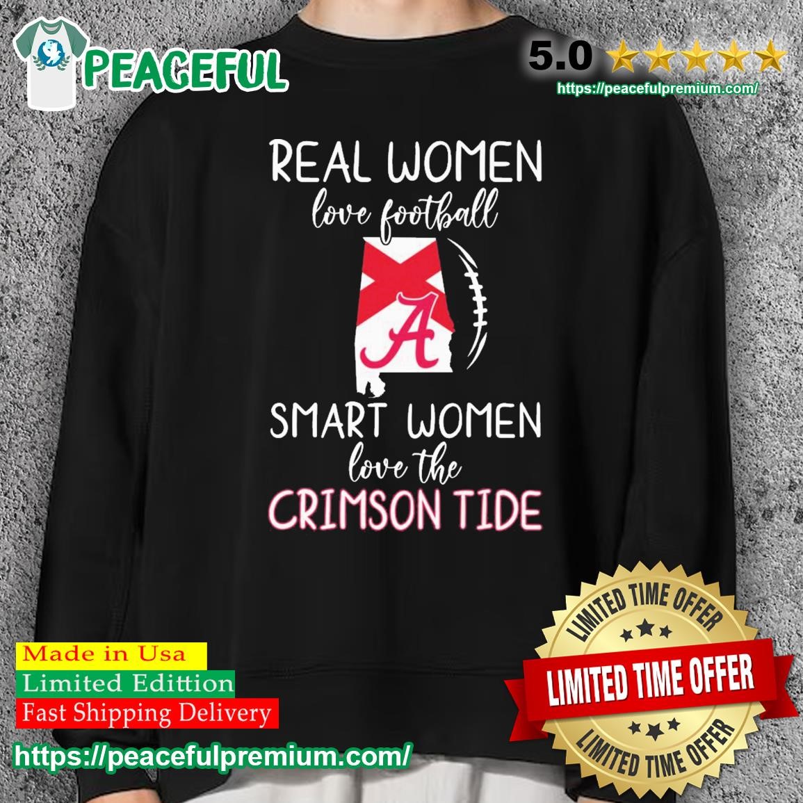 Alabama Crimson Tide real women love football smart women love the Alabama  T-shirt, hoodie, sweater, long sleeve and tank top