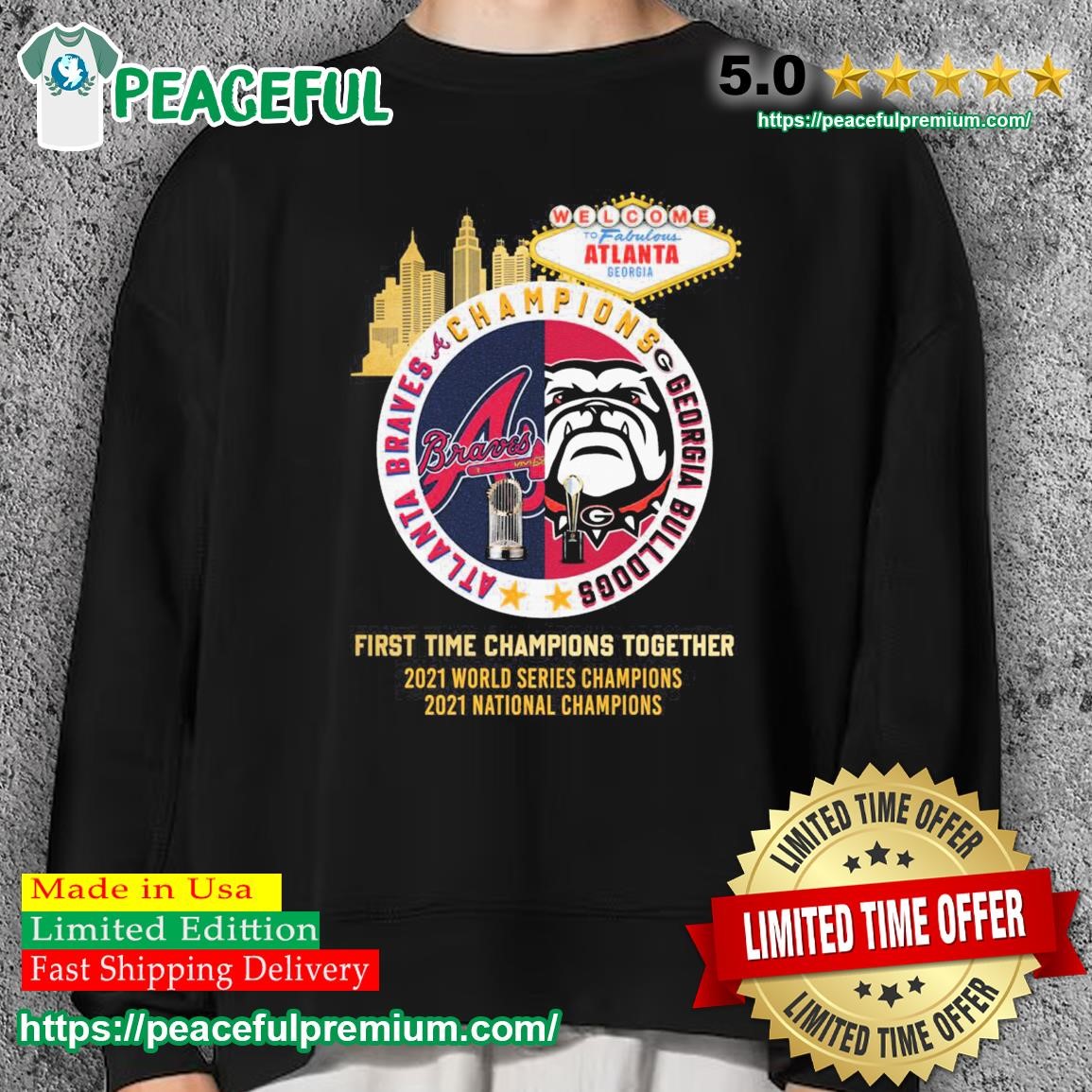 Official atlanta Braves Georgia Bulldogs Champions First Time Together  Shirt, hoodie, sweater, long sleeve and tank top