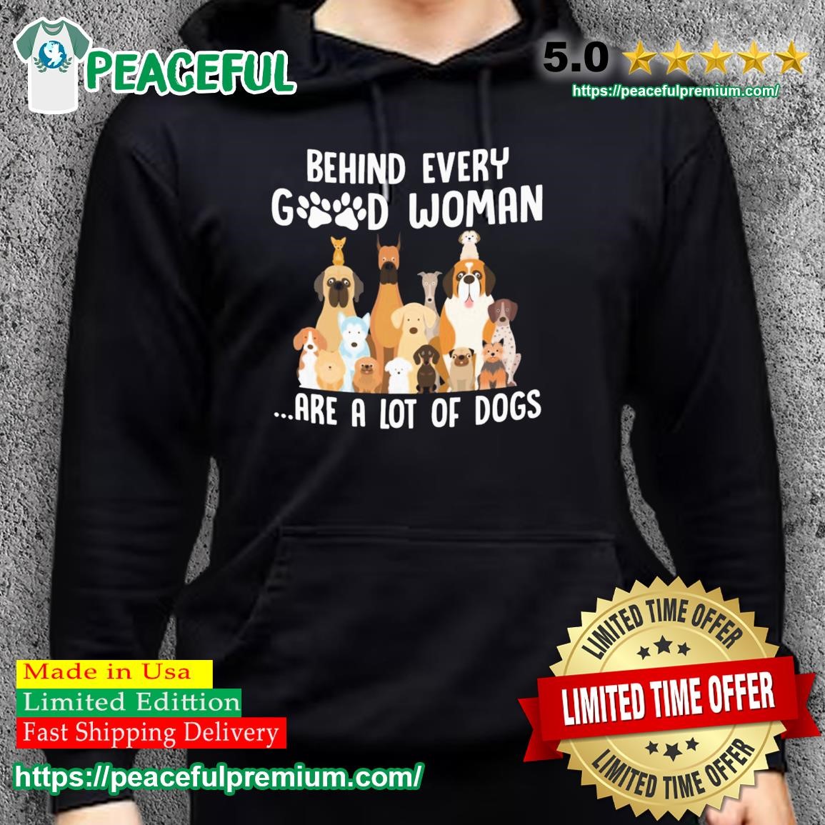 Behind Every Good Woman Are A Lot Of Dogs Shirt hoodie.jpg