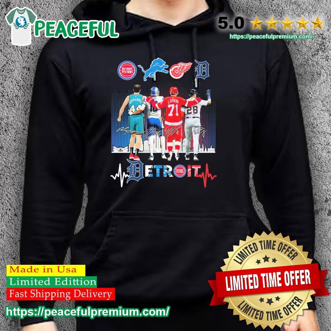 Bojan Bogdanovic Jared Goff Dylan Larkin and Javi Baez Detroit Sports  Signatures Shirt, hoodie, sweater, long sleeve and tank top