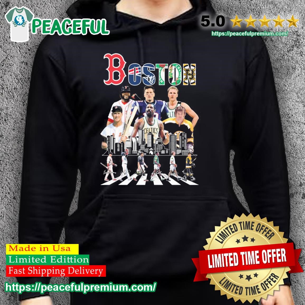 Boston Celtics Bruins Red Sox and New England Patriots abbey road shirt,  hoodie, sweatshirt and tank top