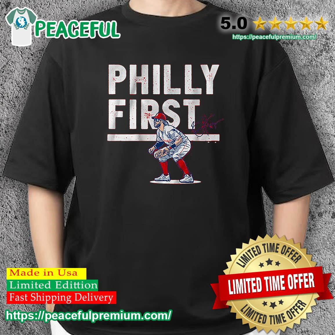 Shirts, Philadelphia Phillies Bryce Harper Cream Jersey