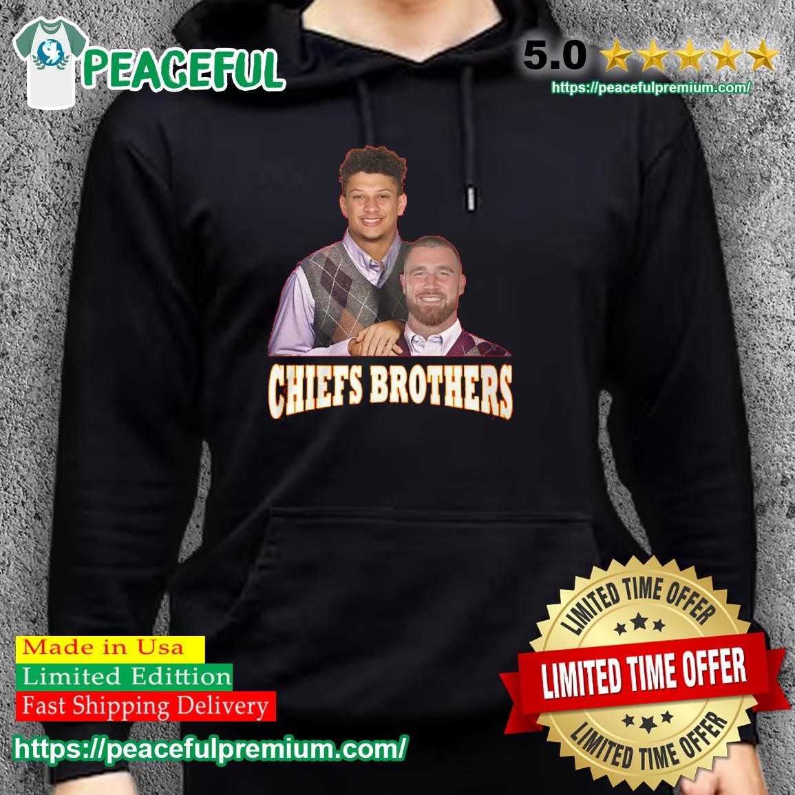 Official Travis kelce and patrick mahomes brother T-shirt, hoodie, tank  top, sweater and long sleeve t-shirt