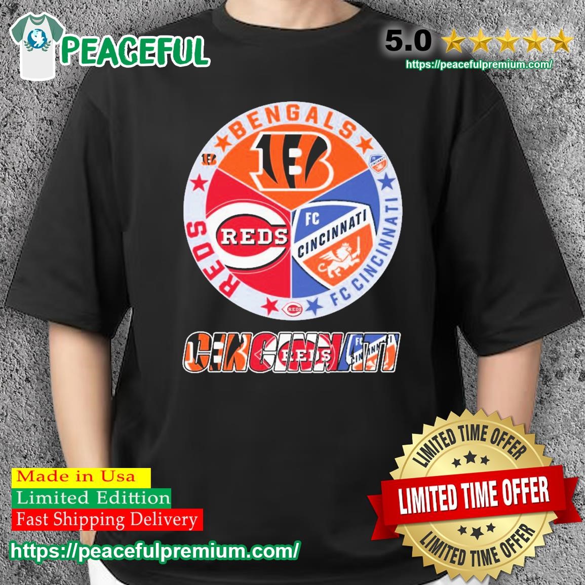 Cincinnati Sports 2023 Bengals FC Cincinnati And Reds Shirt - Teespix -  Store Fashion LLC