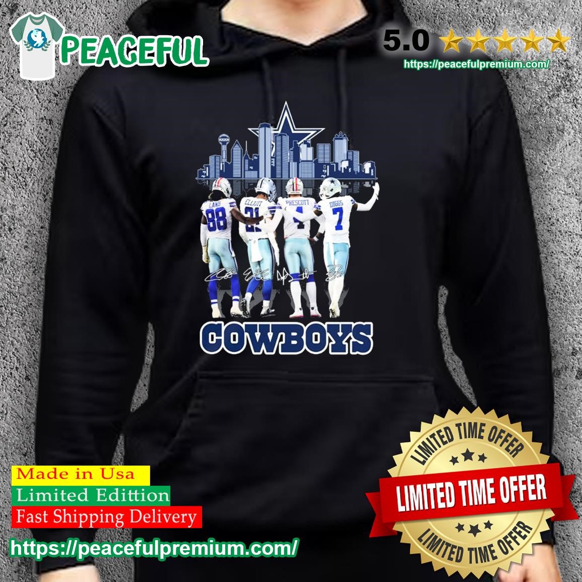 Dallas Cowboys Ceedee Lamb Ezekiel Elliott Dak Prescott And Trevon Diggs  Signatures Shirt, hoodie, sweater, long sleeve and tank top