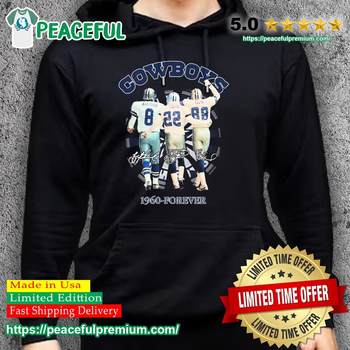 Dallas Cowboys the triplet's michael irvin troy aikman emmitt smith  signatures shirt, hoodie, sweater, long sleeve and tank top