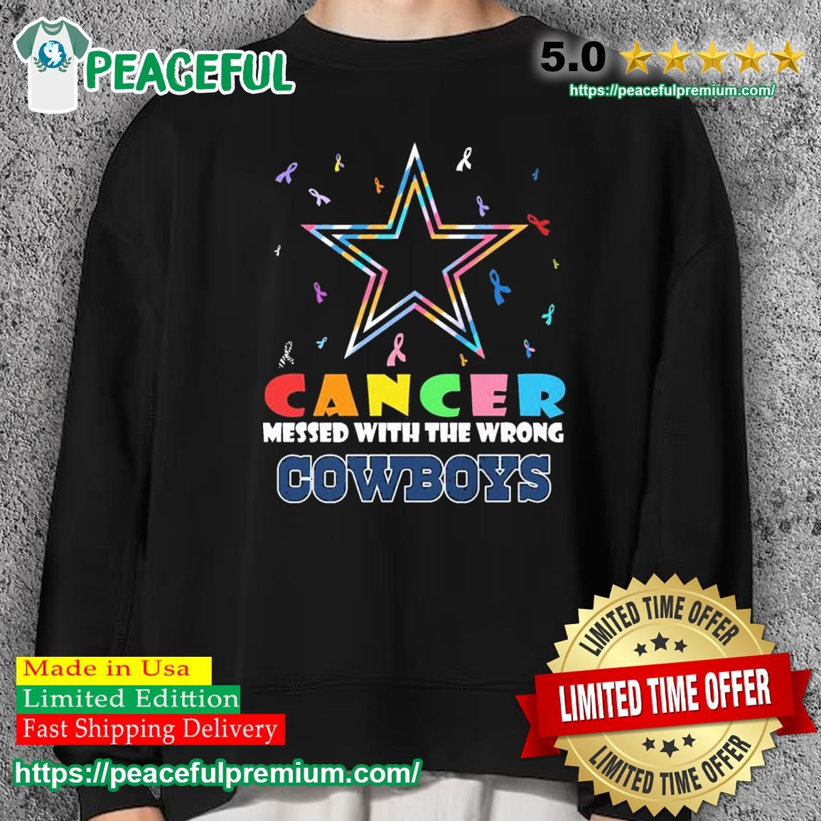 Official Dallas Cowboys NFL cancer mess with the wrong T-shirt, hoodie,  tank top, sweater and long sleeve t-shirt