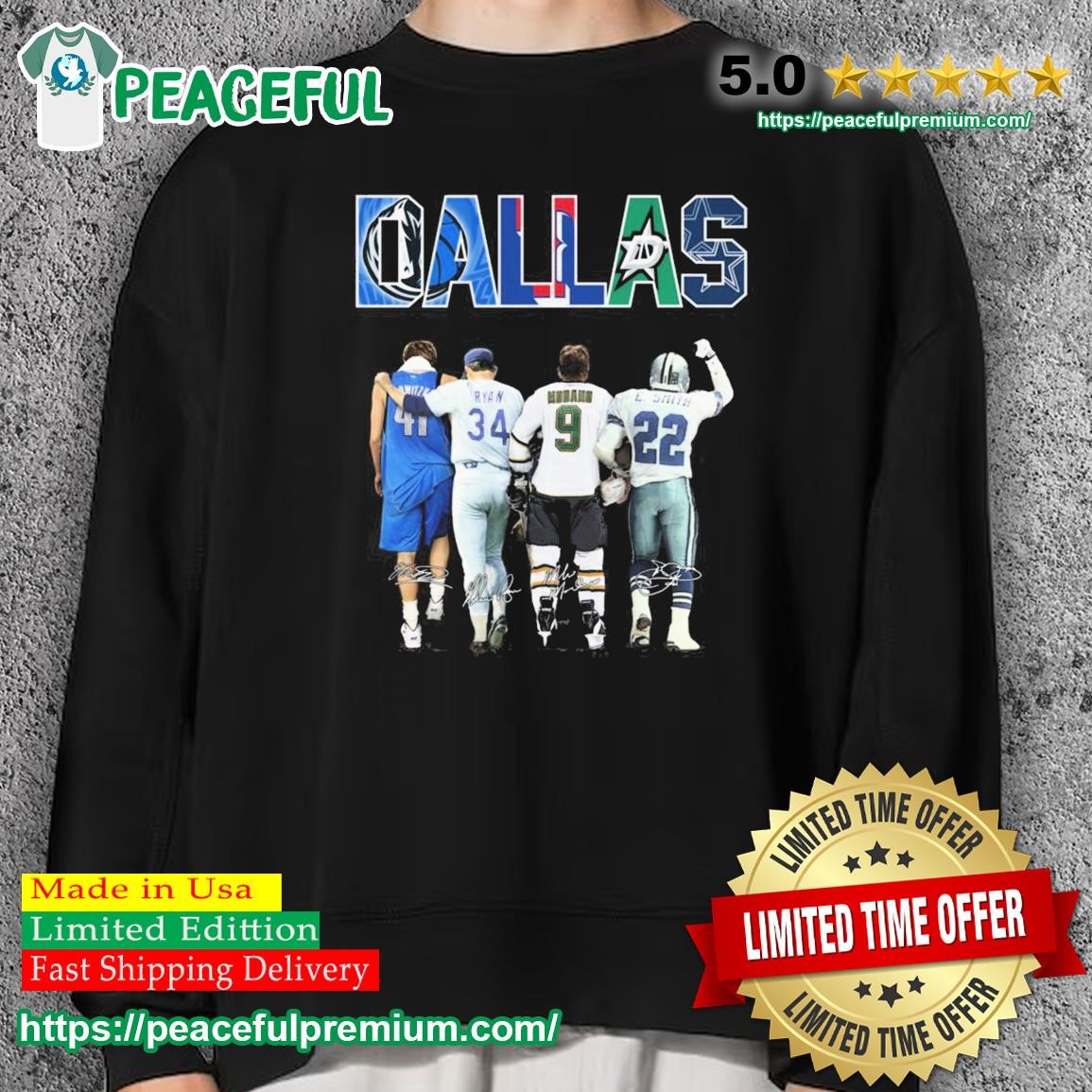 Dallas Cowboys All-Time Greats T-Shirt - TeeNavi